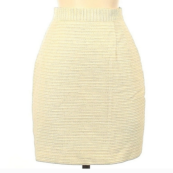 Miss V Valentino boucle cream skirt